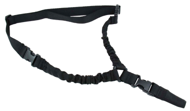 TacFire SL002B One Point Sling Black Nylon 30"-40" OAL Adjustable Double Bungee Rifle