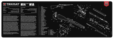 TekMat TEKR36M14 M14 Cleaning Mat Black/White Rubber 12"x36" Springfield M1A Parts Diagram