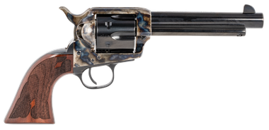 Taylors & Company 555130 Gambler45 Colt (LC) Caliber with 5.50" Blued Finish Barrel, 6rd Capacity Blued Finish Cylinder, Color Case Hardened Finish Steel Frame & Checkered Walnut Grip