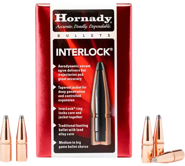 Hornady 3232 InterLock8mm .323 150 gr Soft Point 100 Per Box/ 15 Case