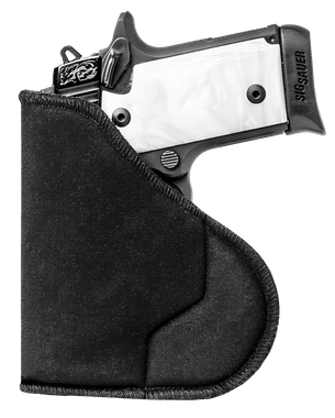 Sentry 35WB07BK HexGripIWB Black Nylon Pocket Fits Glock 17/20/22 Ambidextrous