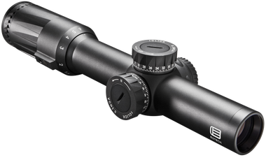 Eotech VDU16FFSR1G Vudu FFP Black Hardcoat Anodized 1-6x 24mm 30mm Tube Illuminated Green SR1-MRAD Reticle Features Throw Lever