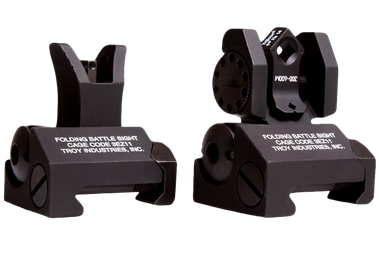 Troy Ind SSIGMCMSTBT01 Tritium Micro BattleSight Set M4 Front & Dioptic RearBlack Hardcoat Anodized