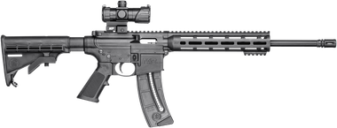 Smith & Wesson 12722 M&P15 Sport OR 22 LR 25+1 16.50" Matte Black Barrel, Optic Ready w/Red & Green Dot Optic Receiver, Black 6 Position Stock