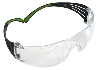 Peltor SF400PC8 Sport SecureFit 400 Adult Wraparound Clear Lens Polycarbonate Black Frame