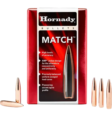 Hornady 2279 Match22 Cal .224 75 gr Hollow Point Boat Tail Match 100 Per Box/ 25 Case