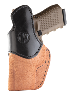 1791 Gunleather RCH4BLBR RCHIWB Size 04 Black/Brown Leather Belt Clip Compatible w/Glock 17/S&W M&P Shield/Springfield XD Right Hand