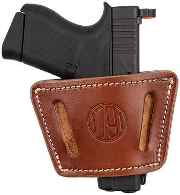 1791 Gunleather UIWCBRA UIWIWB/OWB Classic Brown Leather Belt Clip Fits Most Small-Mid Frame Autos Ambidextrous