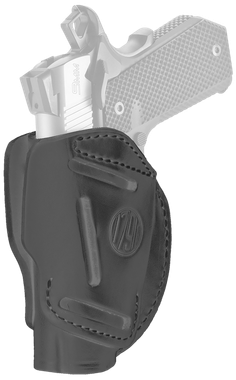 1791 Gunleather 3WH1SBLA 3-WayIWB/OWB Size 01 Stealth Black Leather Belt Loop Fits 1911 3-4" Ambidextrous