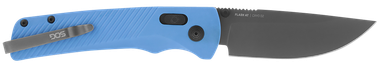 S.O.G SOG11180341 Flash AT 3.45" Folding Plain TiNi Cryo D2 Steel Blade/Civic Cyan GRN Handle Includes Pocket Clip