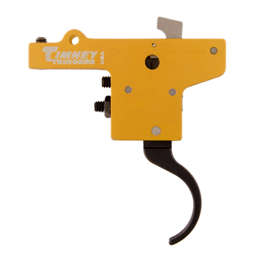 Timney Triggers 201 FeatherweightCurved Trigger with 3 lbs Draw Weight & Yellow/Black Finish for Mauser 98FN
