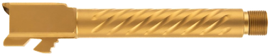 Ballistic Advantage BAPSG175T3G Premium SeriesThreaded/Spiral Fluted, 9mm Luger, Gold PVD, Fits Glock 17 Gen 5