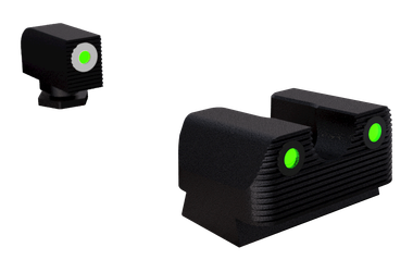 Rival Arms RA1B231G Night Sights for G17/G19Green Tritium White Outline Front Sight-Green Tritium Black Outline Rear Sight
