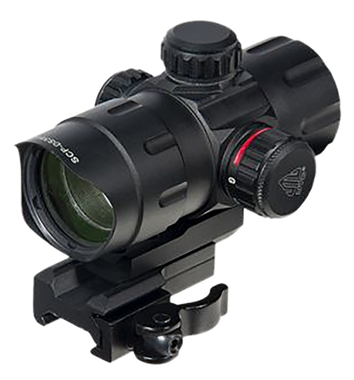 UTG SCPDS3840W ITABlack Anoidized 1x 38mm Tube 4 MOA Red/Green CBQ Dot Reticle