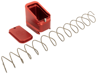Shield Arms CZP10CME5RED Magazine Extensionfor CZ P10-C/P07, 5rd (9mm), 4rd (40S&W), Red Aluminum