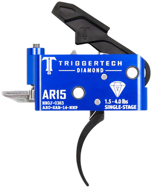 TriggerTech AR0SAB14NNP DiamondPro Curved Single-Stage 1.5-4.0 lbs Adjustable for AR-15