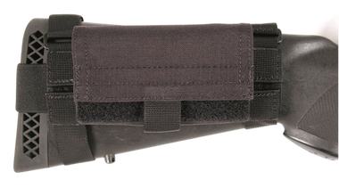 Blackhawk 52BS02BK Buttstock Shell PouchBlack Nylon 5rd Shotgun Ambidextrous