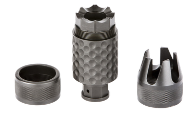 Spikes Tactical SAKB0200 Barking Spider2 Muzzle Brake Black Nitride 4140 Chromoly Steel with 5/8"-24 tpi Threads, 3.75" OAL & 1.40" Diameter for 30 Cal