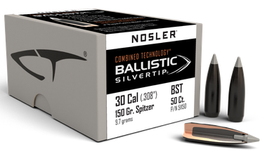 Nosler 51150 Ballistic Silvertip30Cal 150gr Spitzer 50/Box