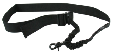 TacFire SL001B Single Point Sling Black Nylon 20"-30" OAL Adjustable Double Bungee Rifle/Shotgun