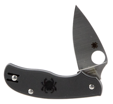 Spyderco C127PBK Urban Lightweight 2.61" Folding Drop Point Plain N690Co SS Blade Black FRN Handle Includes Pocket Clip