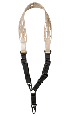 Limbsaver 12140 Tactical Sling Tan w/ Black Strap Nylon 48" OAL 1" W & Adjustable One-Two Point Design