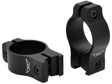 Warne V421M Rimfire Rings Vapor Matte Black Aluminum 1" Tube Medium Rimfire/Vertical Split 3/8" Dovetail 0 MOA