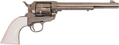 7.5" ENGRAVED NICKEL/IVORYCIMARRON FRONTIER 45LC PW FS