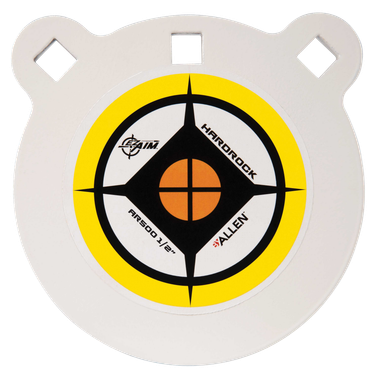 EZ-Aim 15597 Hardrock6" AR500 Steel Gong Shooting Target .50" Thickness White / Yellow / Black