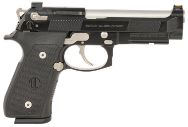 Langdon Tactical Tech LTT92ECB Beretta 92 Elite9mm Luger 18+1 4.70" Target Crown Steel Barrel, Black Serrated Steel Slide, Black Frame w/Picatinny Rail, Black VZ G10 Grip