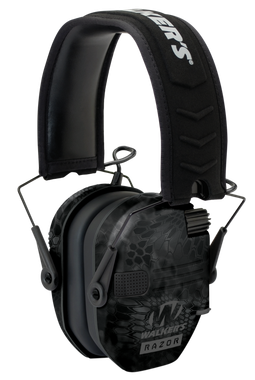 Walker's GWPRSEMYP Razor Slim Electronic Muff 23 dB,Over the Head,Typhoon Camo/Black Polymer