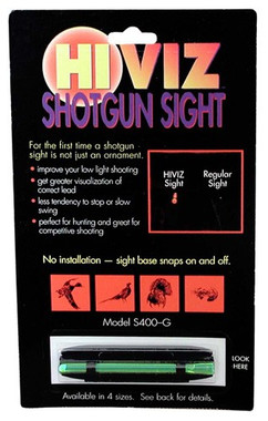 MAGNETIC RIB .328-.437" GREENHIVIZ SHOTGUN FRONT SIGHT