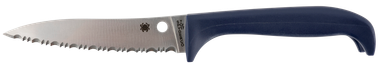 Spyderco K20SPR Counter Puppy3.48" Fixed Serrated 7Cr17MoV SS Blade Purple Plastic Handle