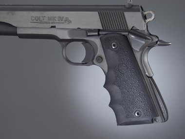 Hogue Colt Government Grips .45 1911 Rubber Grips with Finger Grooves - Black