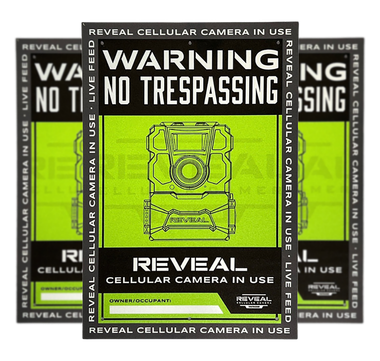Tactacam/reveal S1 No TrespassingSign Durable Plastic