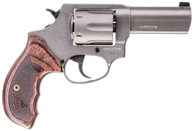 Taurus 28563CNS 856 Defender 38 Special +P Caliber with 3"Barrel, 6rd Capacity Cylinder, Overall Tungsten Gray Cerakote Finish Steel, Altamont Wood Grip & Night Front Sight