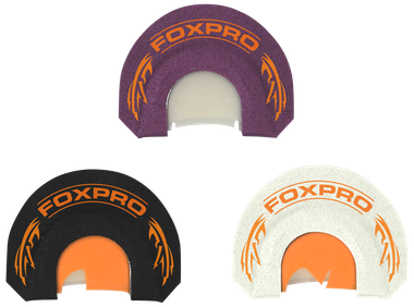 Foxpro HYBRID SPUR COMBO Crooked Spur Hybrid Spur Combo Pack Diaphragm Call Double Reed Turkey Sounds Attracts Turkeys Black/Purple/White 3 Piece