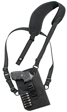 GrovTec US Inc GTHL15102R Trail PackShoulder Black Nylon Harness Fits Med/Lg DA Revolver Fits 3-4" Barrel Right Hand