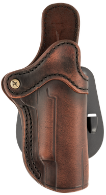 1791 Gunleather ORPDH1VTGR Paddle Holster Optic Ready OWB Size 01 Vintage Leather Paddle Fits 4-5" 1911 Right Hand