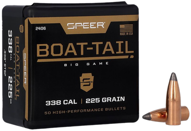 Speer 2406 Boat-Tail.338 225 gr Spitzer Boat Tail Soft Point 50