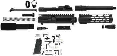 TacFire SSPK9MMLPK7K AR Build Kit KeyMod 9mm Luger Black Steel