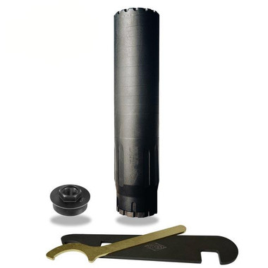YHM Bad Larry .338 Direct Thread Suppressor .338 Cal Stainless Steel/Cobalt 6 5/8"-24Black