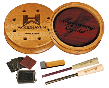 Woodhaven WH355 Mahogany CrystalFriction Call Attracts Turkeys Natural Glass/Wood