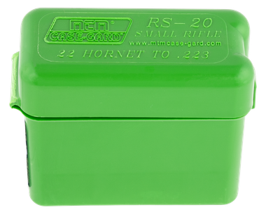 MTM Case-Gard RS2010 Ammo Box Belt Style Multi Caliber Green Polypropylene 20rd
