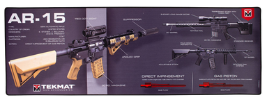 TekMat TEKR44AR15WPD AR-15 Ultra 44 Cleaning Mat Multi-Color Rubber 15"x44" AR-15 Weapons Platform