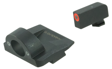 AmeriGlo GL5225 Ghost Ring Sight Set for GlockGreen Tritium Orange Outline Front Sight-Green Tritium Rear Sight
