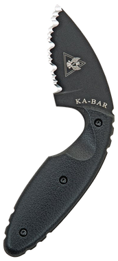 Ka-Bar 1481 TDI Law Enforcement 2.31" Fixed Drop Point Serrated Black AUS-8A SS Blade, Black Zytel Handle, Includes Belt Clip