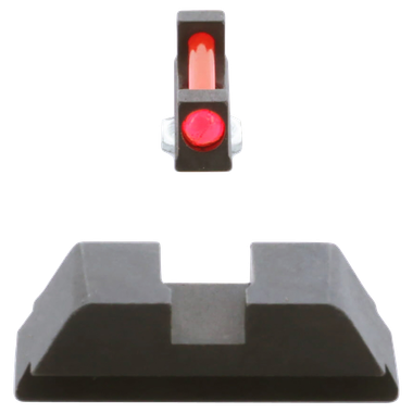 AmeriGlo GFT113 Range Series Sight Set for GlockRed Fiber Optic Front Sight-Black Rear Sight