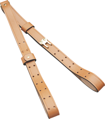 Butler Creek 26112 Military Carry Strap Brown Leather 44" OAL Two-Piece Rifle