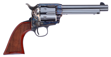 Taylors & Company 556209DE Short Stroke Gunfighter357 Mag 6rd 5.50" Blued Cylinder & Barrel Color Case Hardened Steel Frame Checkered Walnut Army Size Grip (Taylor Tuned)